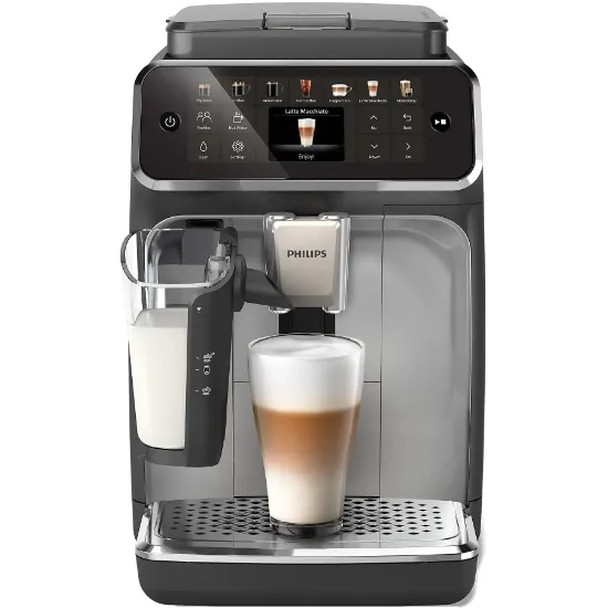 PHILIPS EP5547/90 Tam Otomatik Espresso Makinesi Krom Siyah resmi